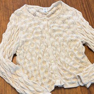 Melrose and Market cream crocheted Button-Up Cardigan - XL - Boho Fancy Hippie